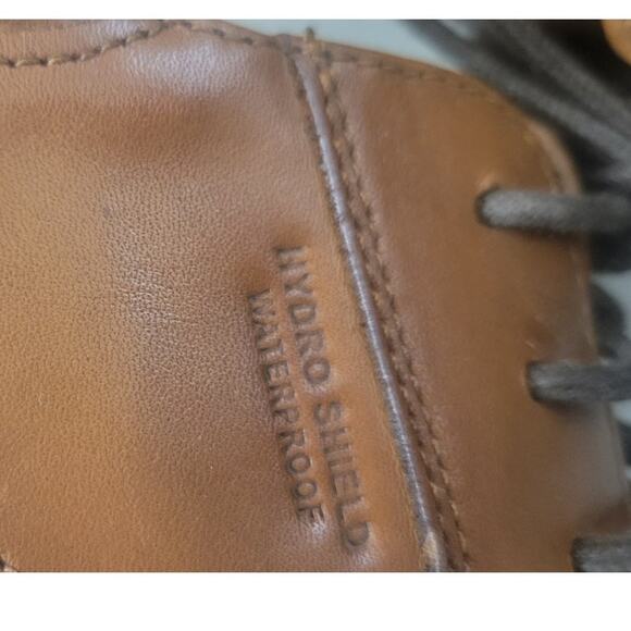 Rockport Dress Shoe Mens 13 Brown Leather Waterproof Slip Resistant No Moisture - Picture 11 of 13